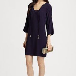 Diane Von Furstenberg New Parlian Caftan Black Shift Dress Size 2